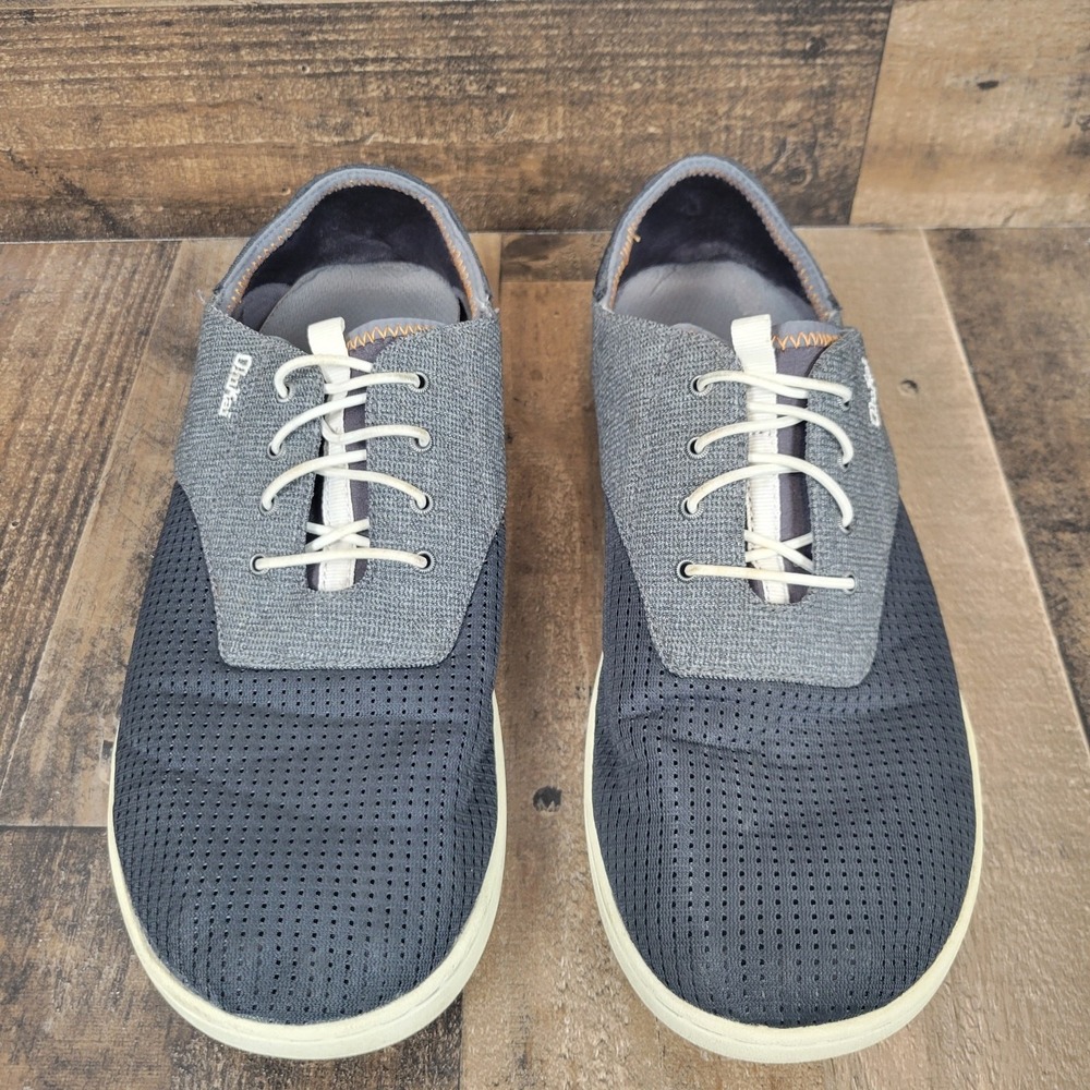 OluKai Nohea Moku Mens 10 Gray Slip On Beach Boardwalk Loafers Shoes 10283-6C6C